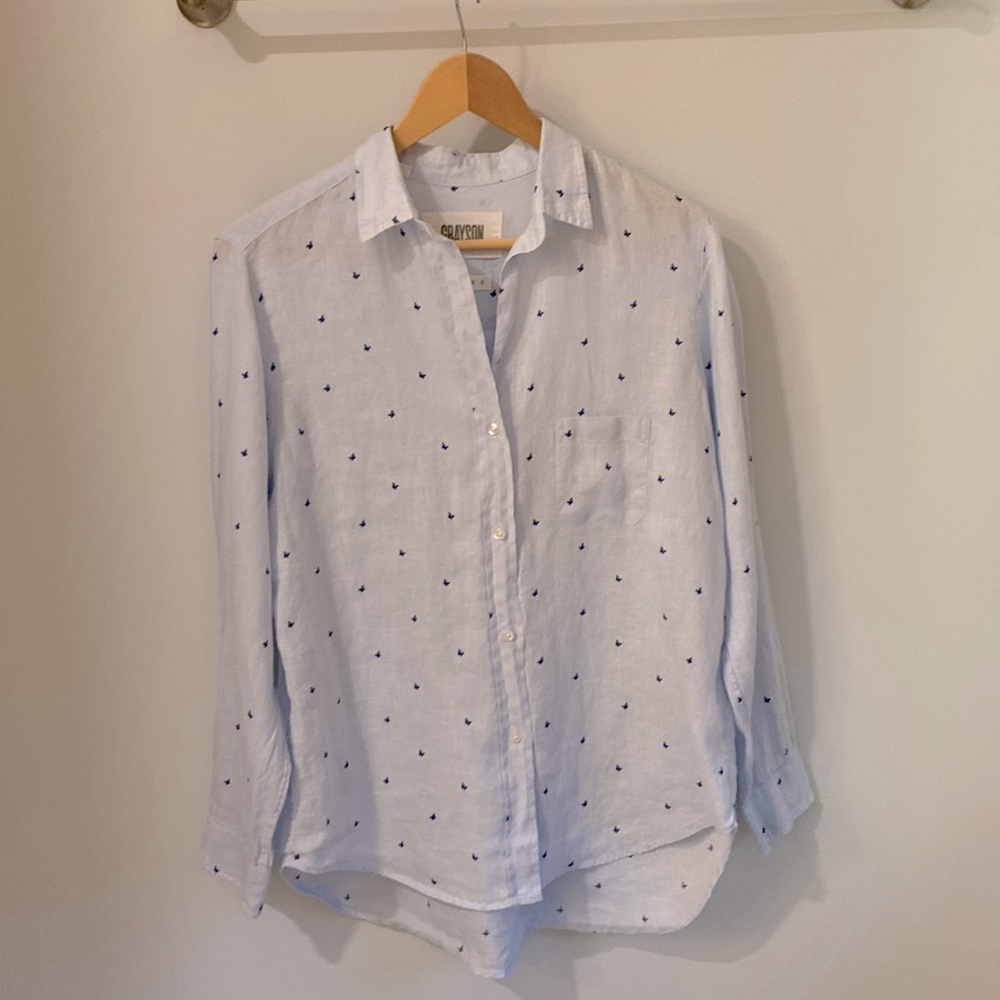 Grayson linen button-up shirt